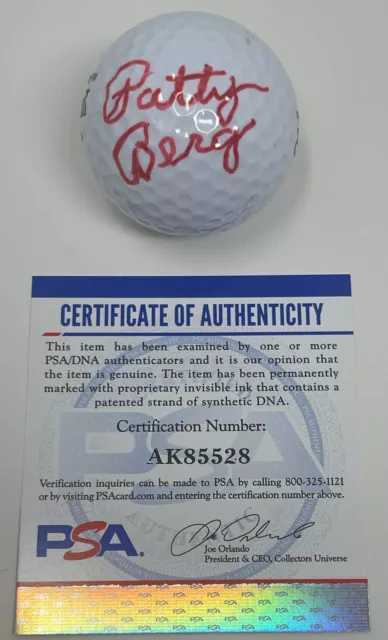 PATTY BERG Signed LPGA Golf BALL Founding Member 1st US OPEN Winner PSA/DNA COA