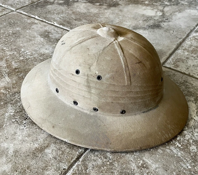 Pith VINTAGE 1960S MILITARY Safari Hard Fiber Pith Helmet Sun Hat £20.18 ...