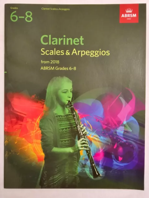 CLARINET - SCALES & ARPEGGIOS for GRADES 6 - 8 by ABRSM - VGC - FREEPOST
