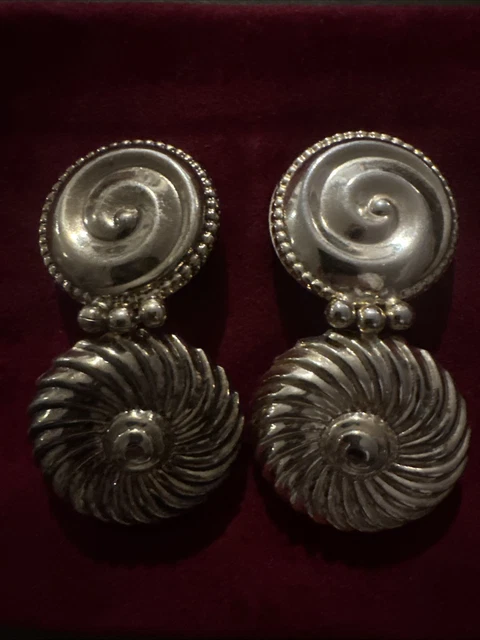Boucles D'oreilles Clips Agatha Paris Vintage - Motif Feuilles En Métal Doré - Occasion