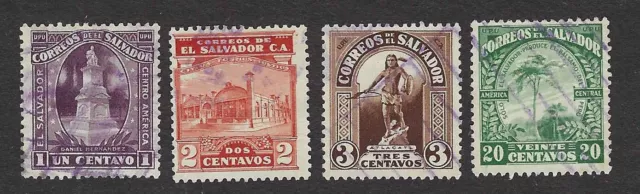 1924 / 25 Lot of 4 EL SALVADOR Stamps - SC#495, 496, 497, 501 - 1814