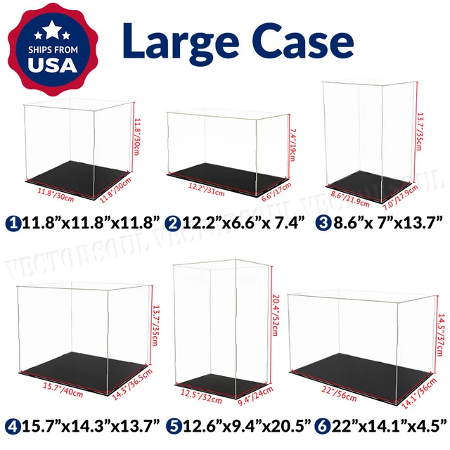 LARGE ACRYLIC DISPLAY Case Dustproof Box Action Figures for