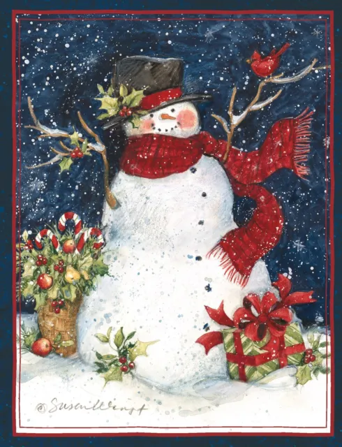 LANG - "Snowman Scarf", Boxed Christmas Cards, Artwork by Susan Winget" - 18 ...