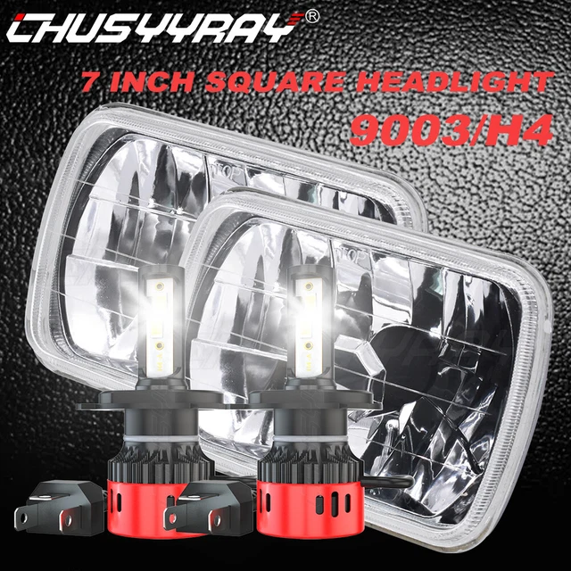 Pair 7x6" 5x7 Led Headlight Hi/Lo Beam for For International 3800 School Bus
