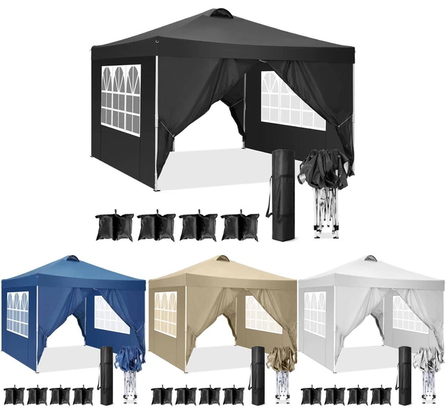 Pop Up Pavillon 3x3m/3x6m Partyzelt Stabil Wasserdicht UV-Schutz 50+ Garten Fest