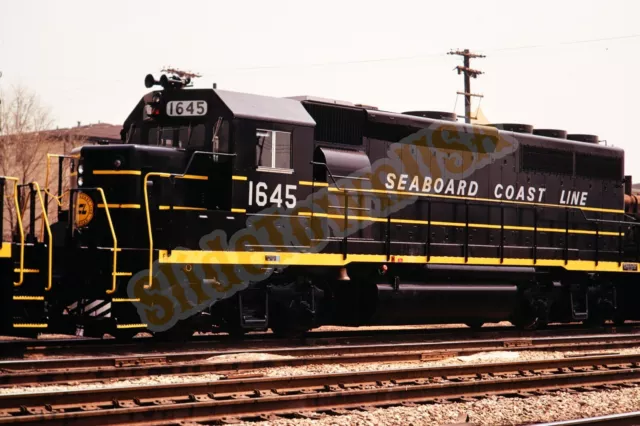 Vtg 1972 Train Slide 1645 SCL Seaboard Coast Line Railroad X3M003
