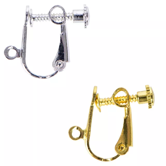 10pcs DIY Making Jewelry Findings Ear Clip U Shape No Pierced Screws Earrings~m'