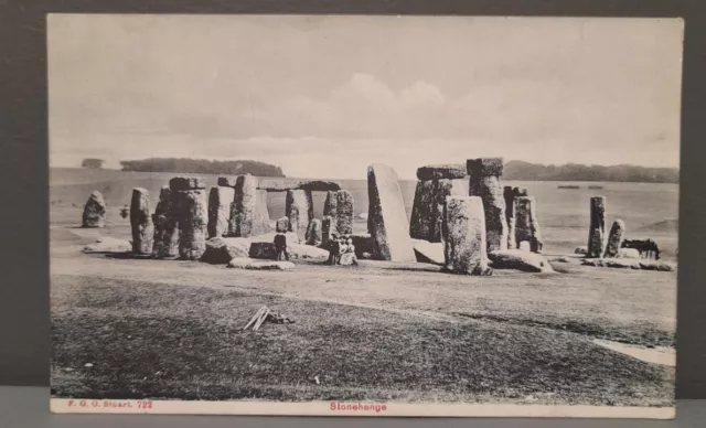 Vintage Stonehenge Curiosity Postcard Surrounding landscape Wiltshire 1910s