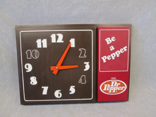 DR PEPPER BE A PEPPER Electric Wall Clock Soda Pop Advertising