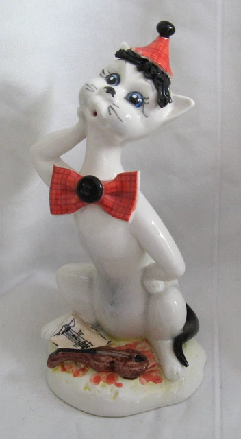 Statuette Couple De Chats En Céramique – Fratelli Gialletti, Italie
