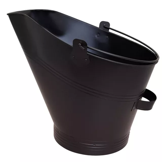 Black Waterloo Fire Coal Bucket Fireplace Scuttle Hod Coal Fire Wood Burner Wood