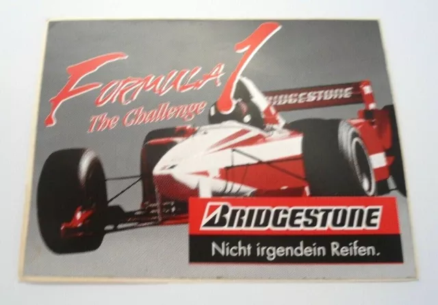 Werbe-Aufkleber Bridgestone Reifen F1 The Challenge Motorsport Formel Eins