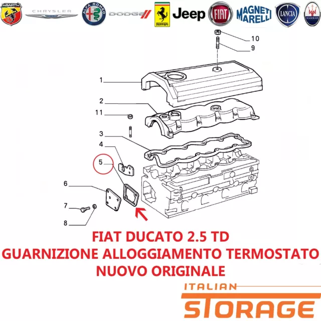 Fiat Ducato 2.5 Td Joint Logement Thermostat Neuf Original 98421297