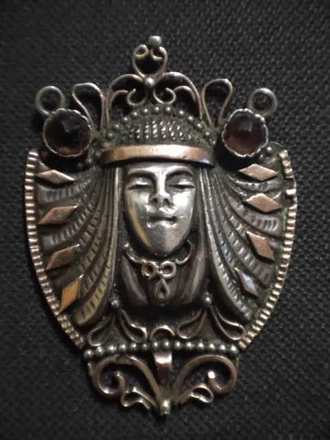 Pendentif 1900 egyptomania, argent à réhauts d'or