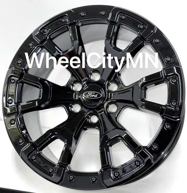 20& GLOSS BLACK OE Raptor replica wheels fits Ford F150 2004 2024 6x135