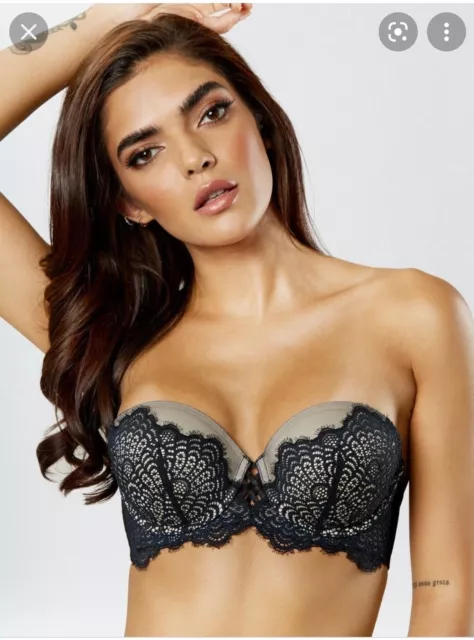 ANN SUMMERS MULTIWAY Bacony Bra! 36DD Black & Nude Strapless (26) £9.99 -  PicClick UK
