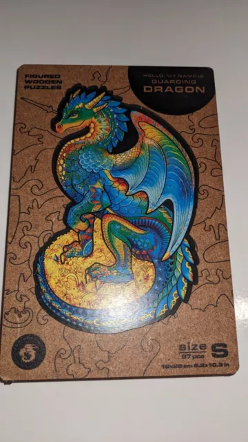 UNIDRAGON Wooden Jigsaw Puzzle GUARDING DRAGON 97 PIECES SIZE S