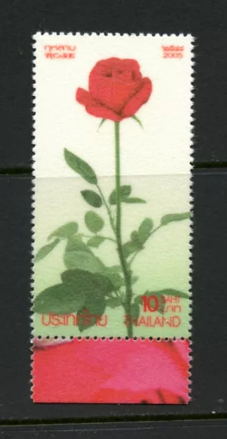 U295 Thaïlande 2005 Flore Fleurs Rose (Rose Parfumé Feutre Tampon) 1v. MNH