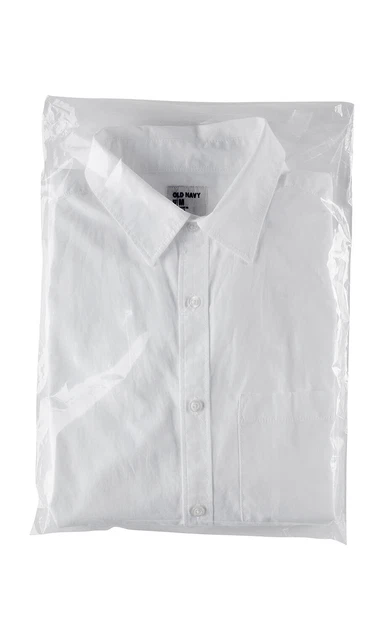 Clear Plastic Dress Shirt Bags - 12" W X 16" H - Case of 500