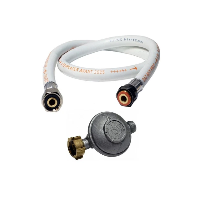 Kit détendeur 28 mbar Butane + tuyau flexible 1m Barbecues Planchas Chauffages g