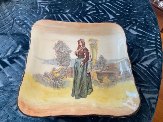 Antique Royal Doulton Early Shakespeare series ware dish Juliet date stamp 1912