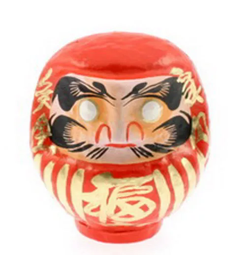 Japanese 6"H Red Daruma Doll FUKU Good Luck Rich Fortune Success Made in Japan