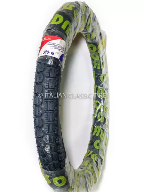 3.00-19 Pneumatico scolpito Tyre tire gomma 3.00-19 moto epoca vintage OMOLOGATO