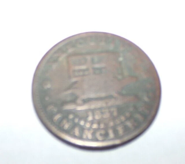 Hard Times Token 1837 Turtle And Horse