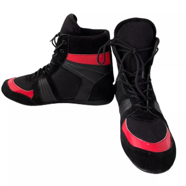 Boxing Boots Shoes Unisex Gym/Training Black/RED Size UK Unbranded MEN Women