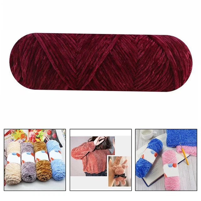 Garn Chenille Garn Schal Warm Zum Handstricken Einfach Extra Weich Goldener Samt