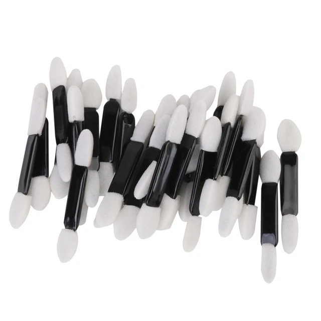 50x Dual Tipped Kosmetische Lidschatten schwamm bürste Applikator mit