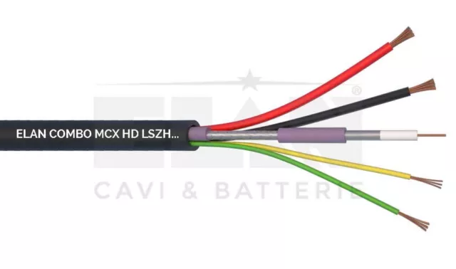 Couronne Câble ELAN Coaxial Composé CCTV HD Mcx 2X0 , 75 + 2X0, 22 083071 100MT