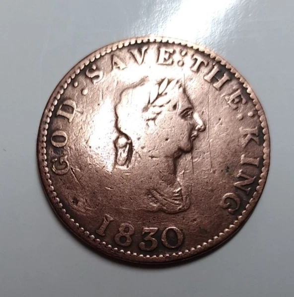 Jeton Britannique 1789 Irlande Cronebane - Mine De Cuivre - Demi-penny Circulé