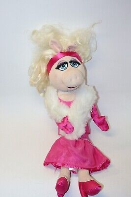 Disney Store Miss Piggy 20” The Muppets Movie Plush Doll Stuffed Toy Pink Dress