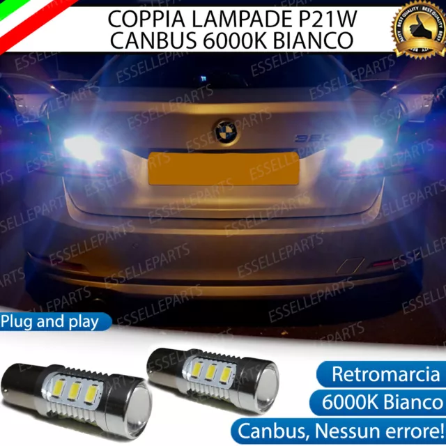 Coppia Di Lampade Retromarcia 15 Led P21W Canbus Bmw Serie 3 F30 No Error