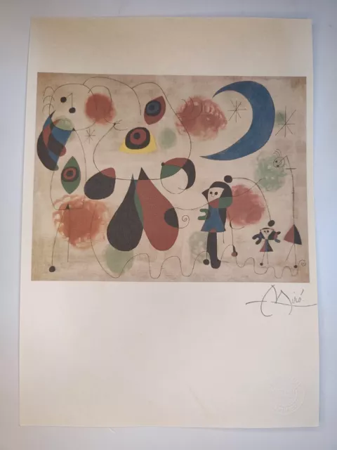 Joan Miro Print Poster Wall Art Signed Pop Art Unframed