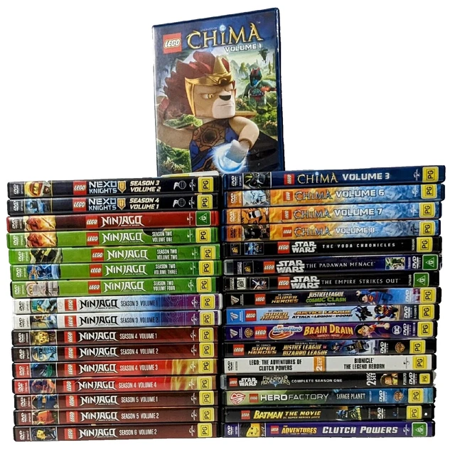 33 x Lego DVD Bundle Ninjago Nexo Knights Chima Star Wars Batman Clutch Powers