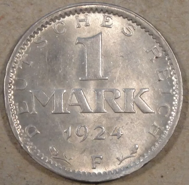 Germany 1924-F Mark Nice AU