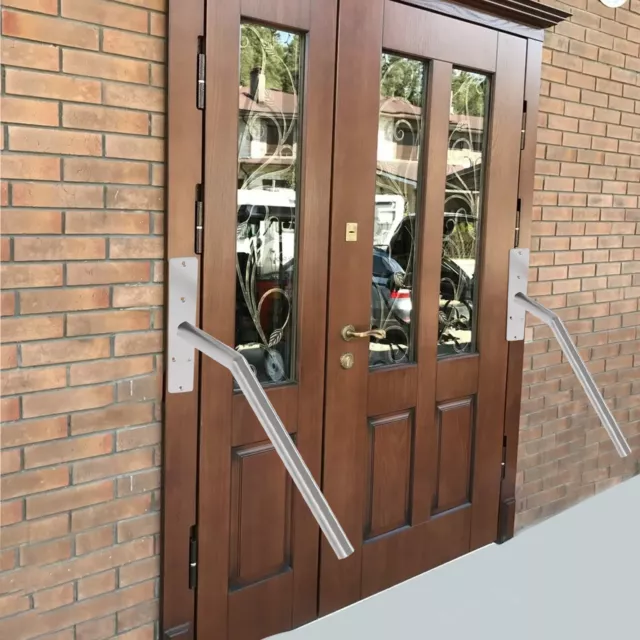 Handrail For 1-3 Step Stairs Wall Mount Handrails For Outdoor Steps Garage Door
