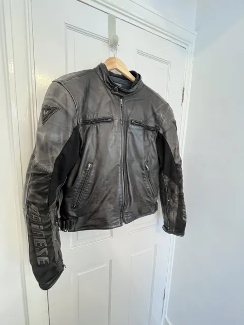 Dainese Leather Jacket Full Armour Detachable Thermal 38” Chest Black £250