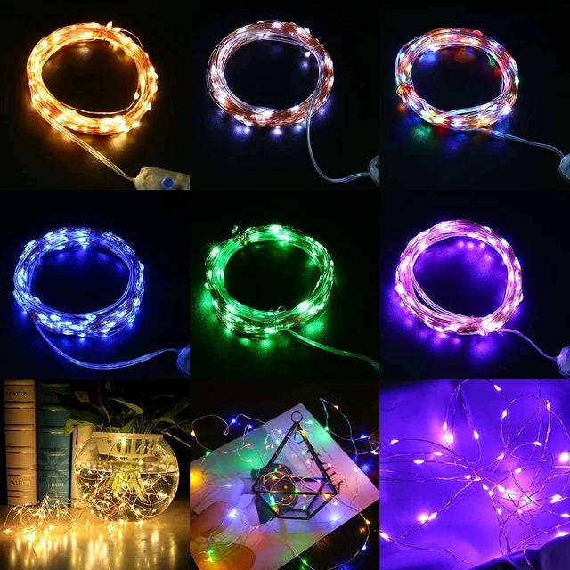 200 LED Micro Copper Wire String Fairy Lights Xmas Party Light Decor USB Plug In