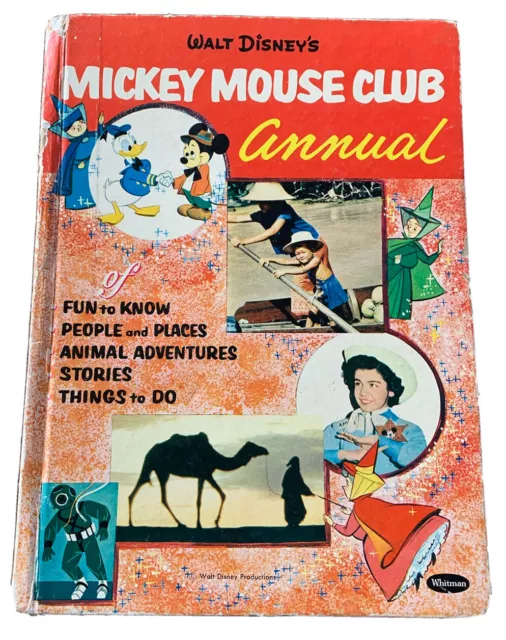 WALT DISNEY'S MICKEY Mouse Club Annual, HB, 1958 $19.20 - PicClick AU