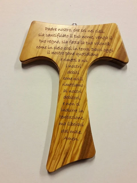Prmape Croix En Bois Olivier, Petite Crucifix Avec Support