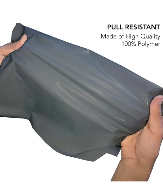 100x Strong Grey Plastic Mailing Bags Poly Postal SelfSeal Parcel Bags 17x24”