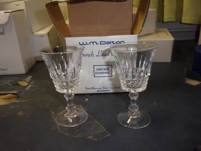 w.m. dalton french lead crystal 24% lead no.4 verite pattern eb386/77 FREE SHIPP