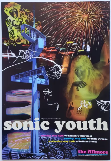 Sonic Youth Concert Poster 1998 F-330 Fillmore