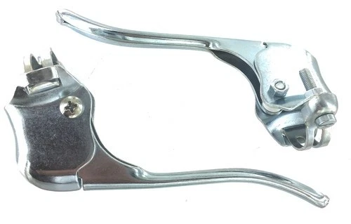 ancienne paire de leviers pour poignées freins / vintage randonneuse