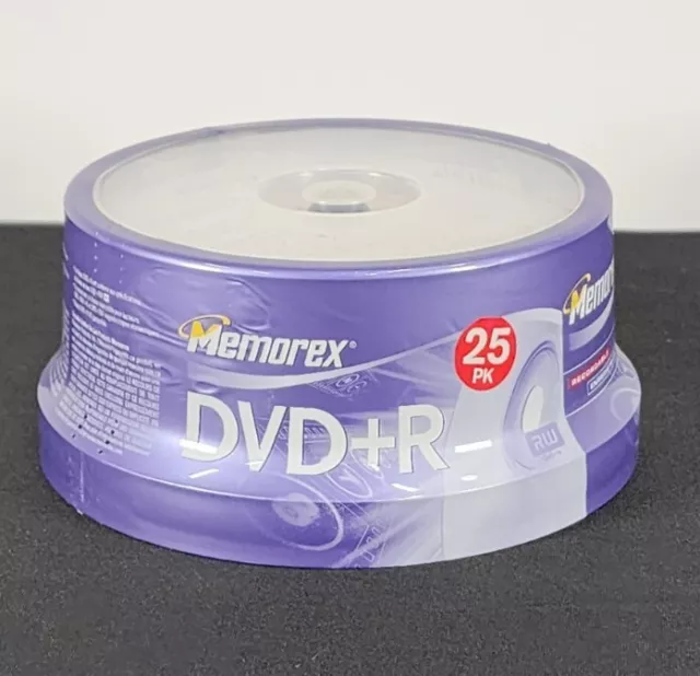 Memorex DVD+R 8x 4.7 GB 120 Min - FACTORY SEALED - 25 Pack