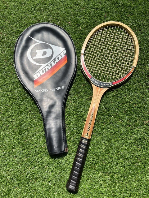 Raquette de tennis vintage autographe Dunlop McEnroe - En