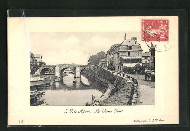 CPA L´Isle-Adam, Le Vieux Pont 1912